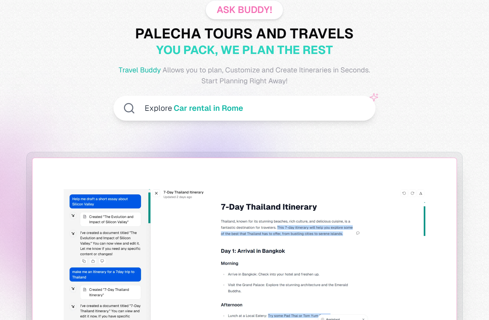 Travel Buddy Your AI Travel Companion